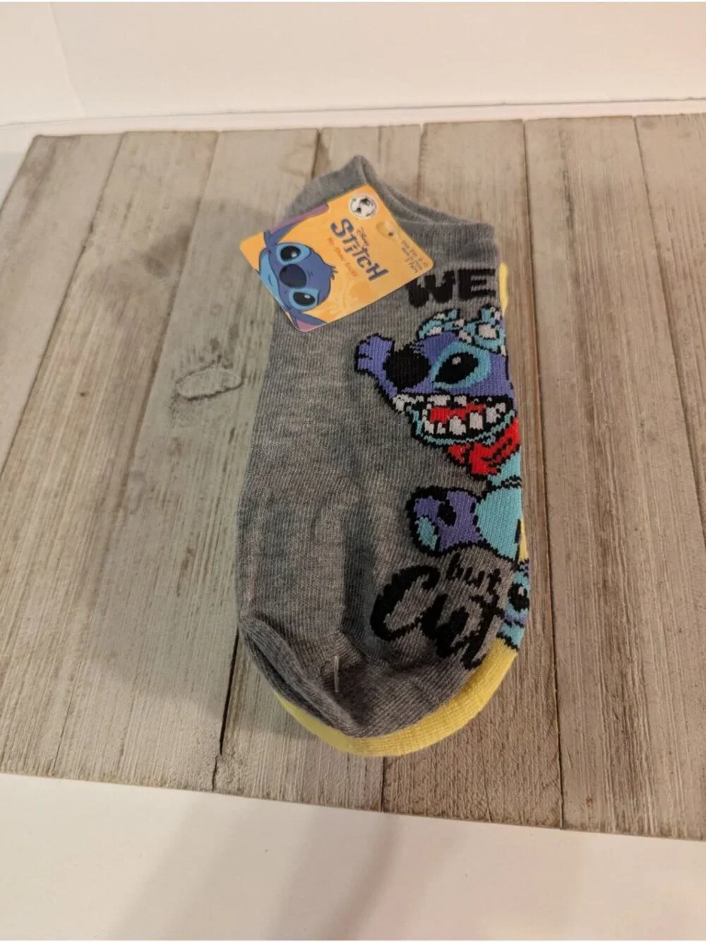 Disney Stitch Low Cut Socks Shoe Size 4-10 Set of 3 Pairs